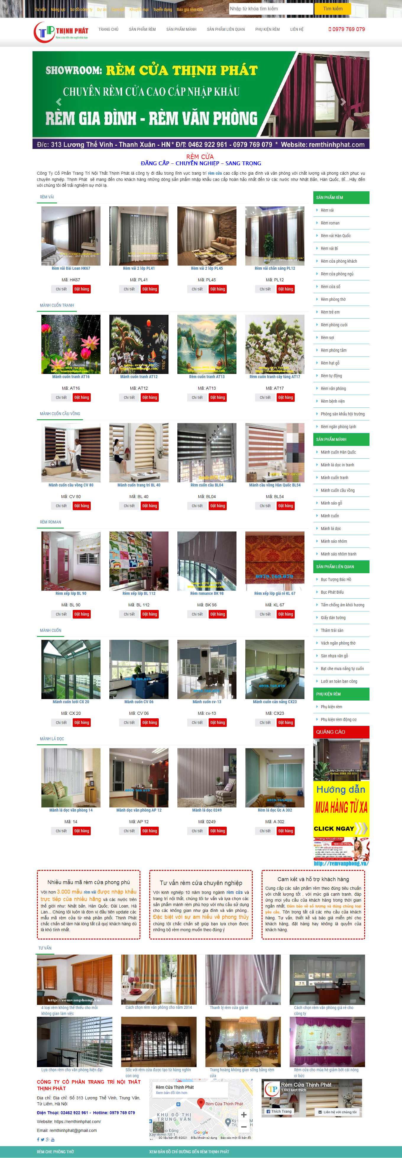 [remcuamilan] Thiết kế Website Web rèm văn phòng - remthinhphatcom