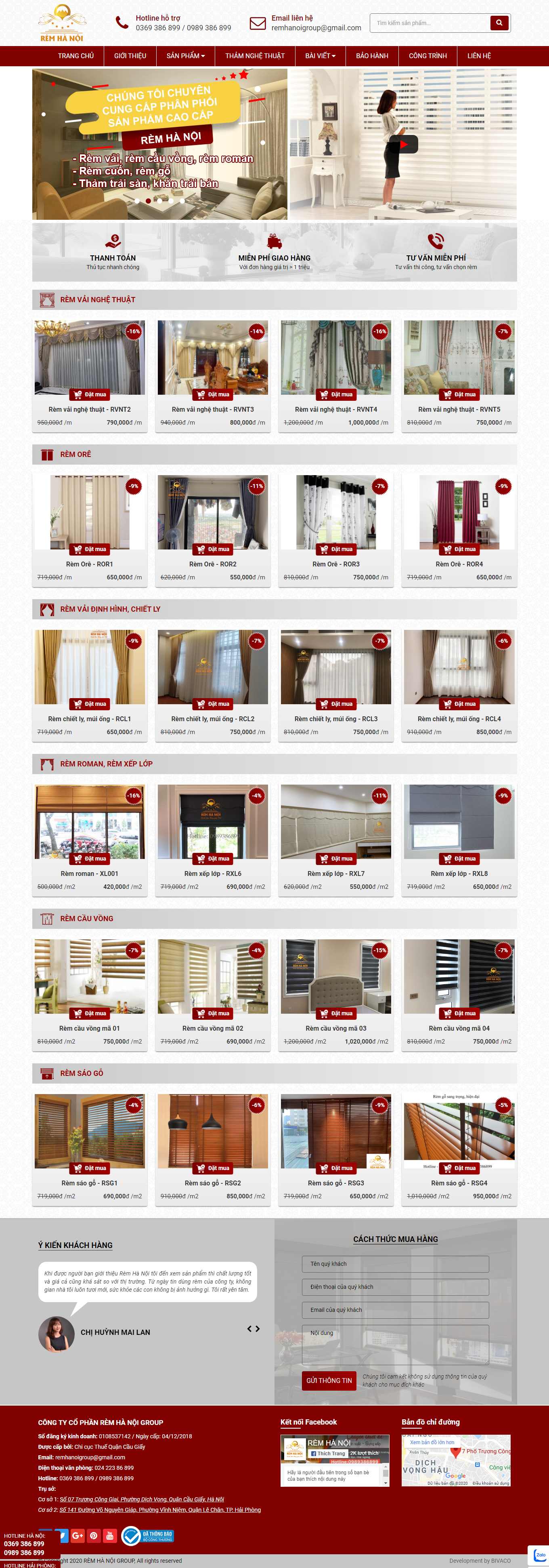[remcuamilan] Thiết kế Website Web rèm văn phòng - remhanoicom