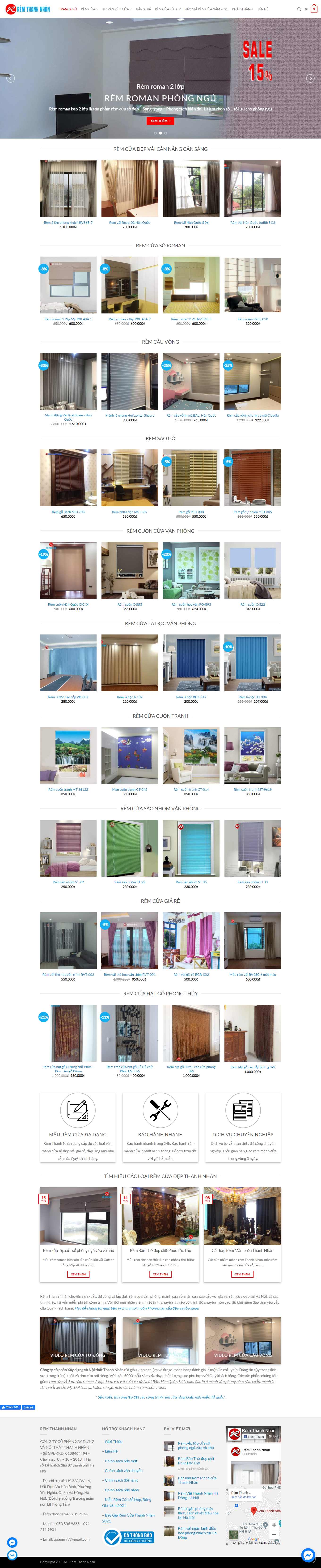 [remcuamilan] Thiết kế Website Web rèm văn phòng - remthanhnhancom