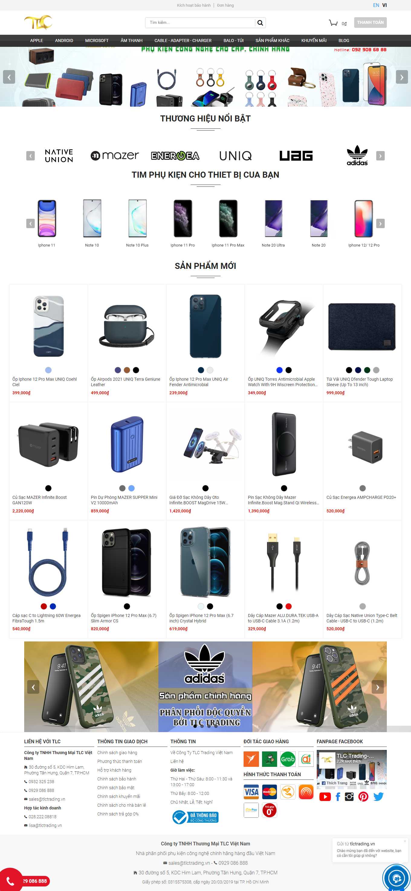 [techshark] Thiết kế Website Web bán ốp điện thoại - tlctradingvn