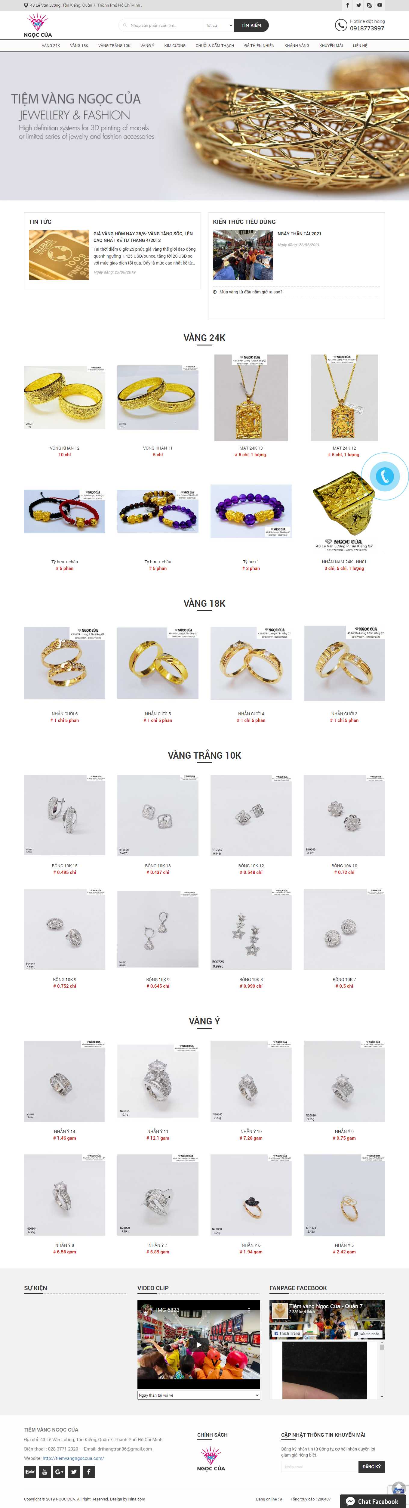 [sbank-sbj] Thiết kế Website Web tiệm vàng bạc - tiemvangngoccuacom