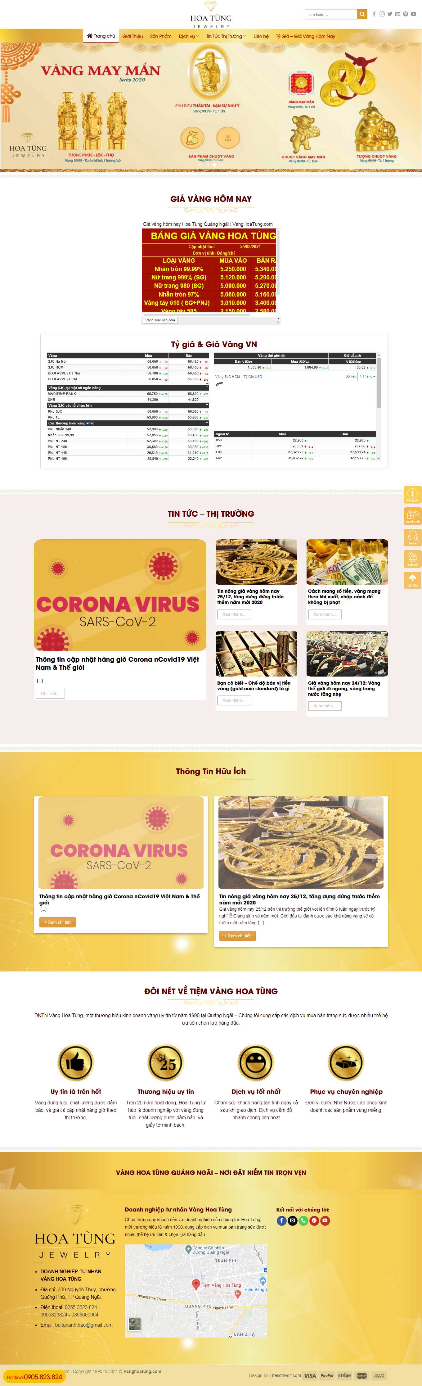 [sbank-sbj] Thiết kế Website Web tiệm vàng bạc - vanghoatungcom