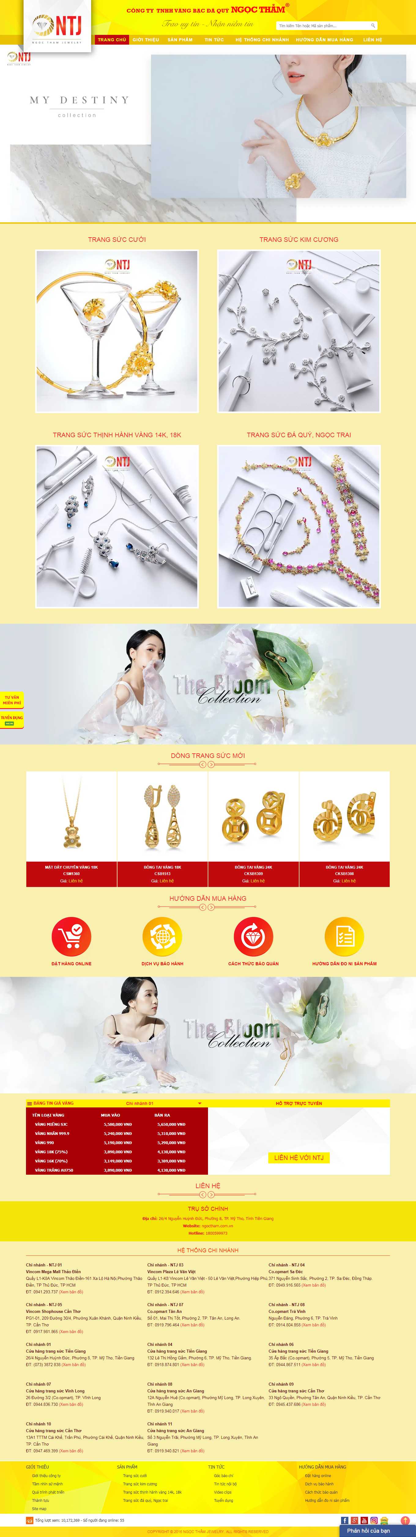 [sbank-sbj] Thiết kế Website Web tiệm vàng bạc - ngocthamcomvn