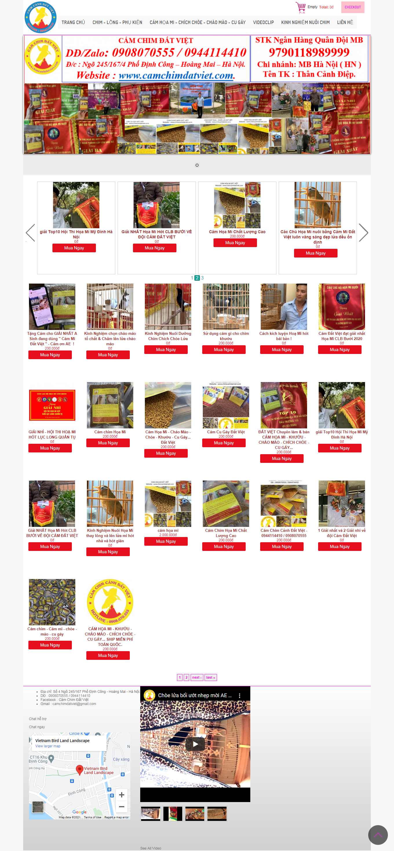 [hoisvcvn] Thiết kế Website Web bán chim cảnh - wwwchimcanhdatvietcom