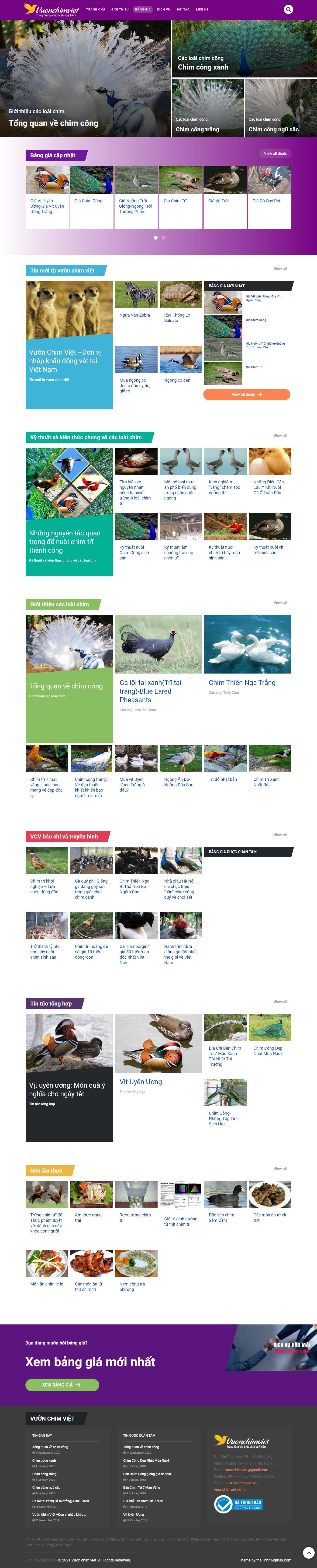[hoisvcvn] Thiết kế Website Web bán chim cảnh - vuonchimvietcom