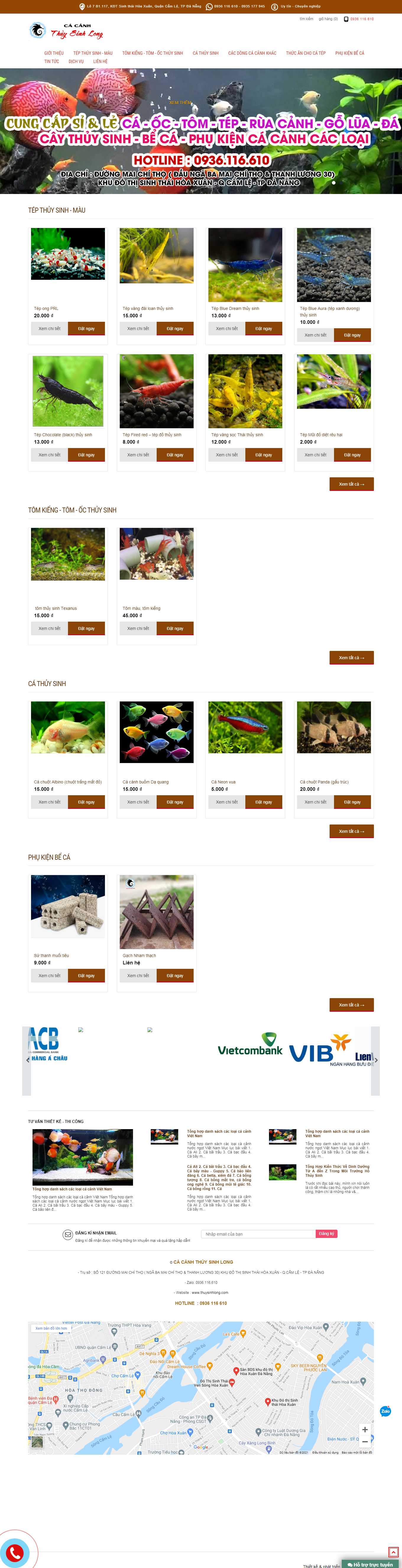 [hungcacanh] Thiết kế Website Web bán cá cảnh - thuysinhlongcom