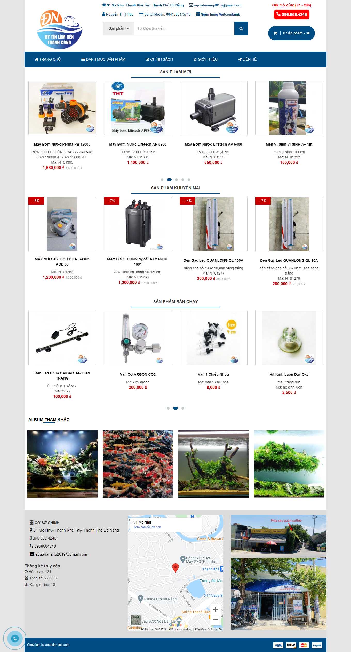 [hungcacanh] Thiết kế Website Web bán cá cảnh - aquadanangcom