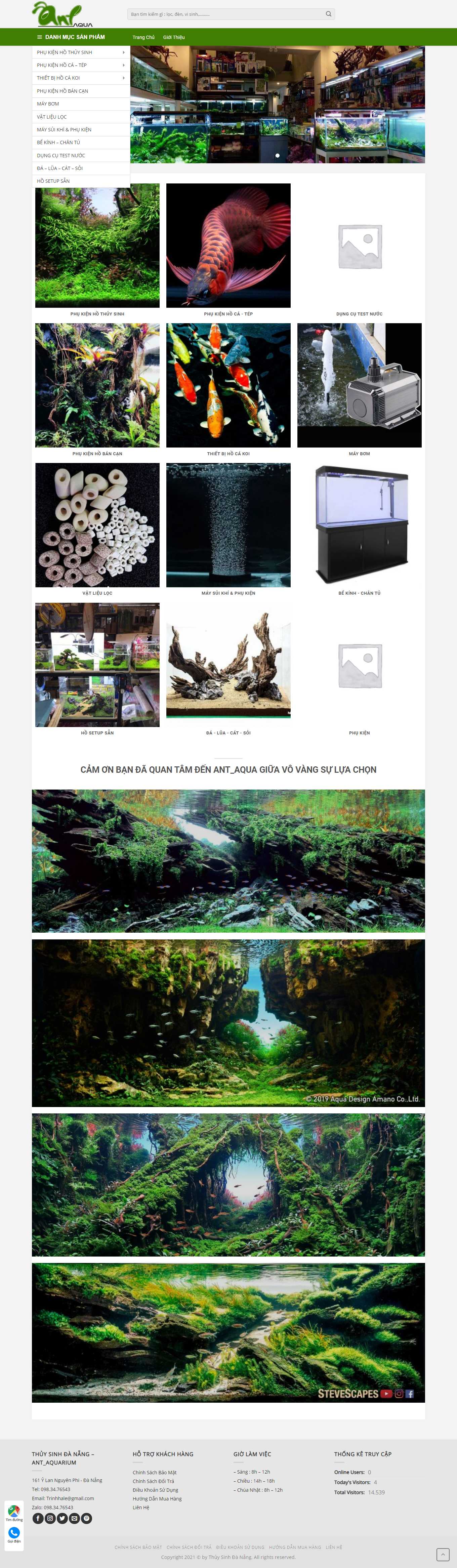 [hungcacanh] Thiết kế Website Web bán cá cảnh - thuysinhdanangvn