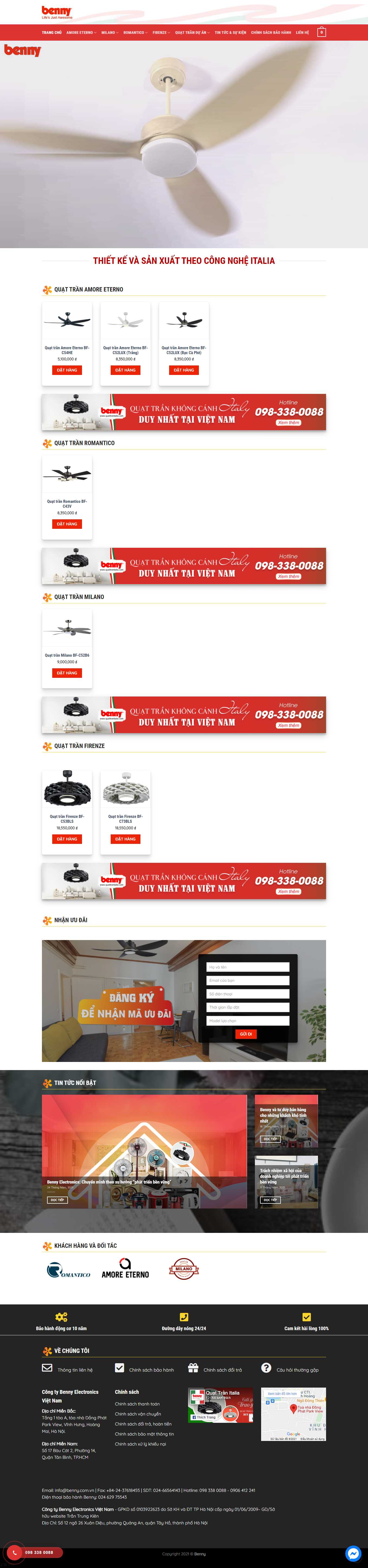 [quattranht] Thiết kế Website Web bán quạt trần - quattranitaliacom