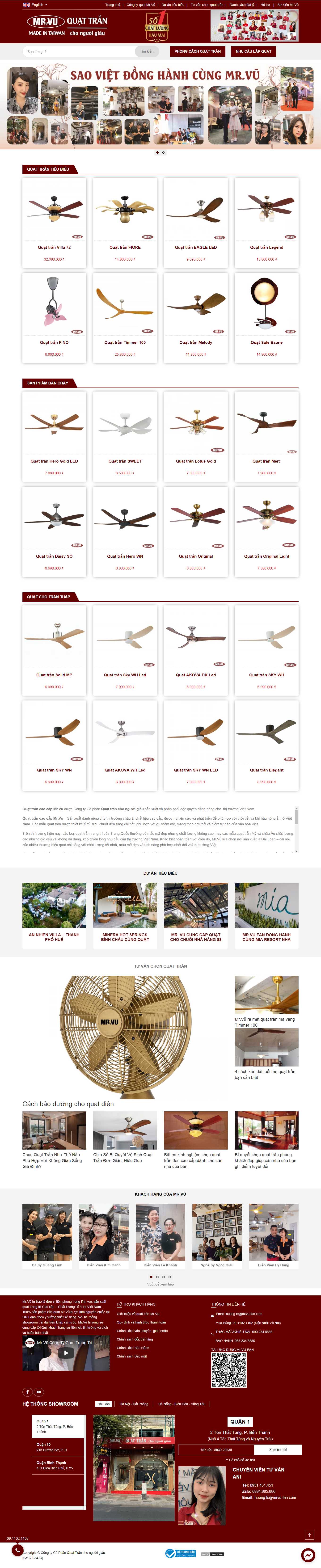 [quattranht] Thiết kế Website Web bán quạt trần - mrvu-fancom