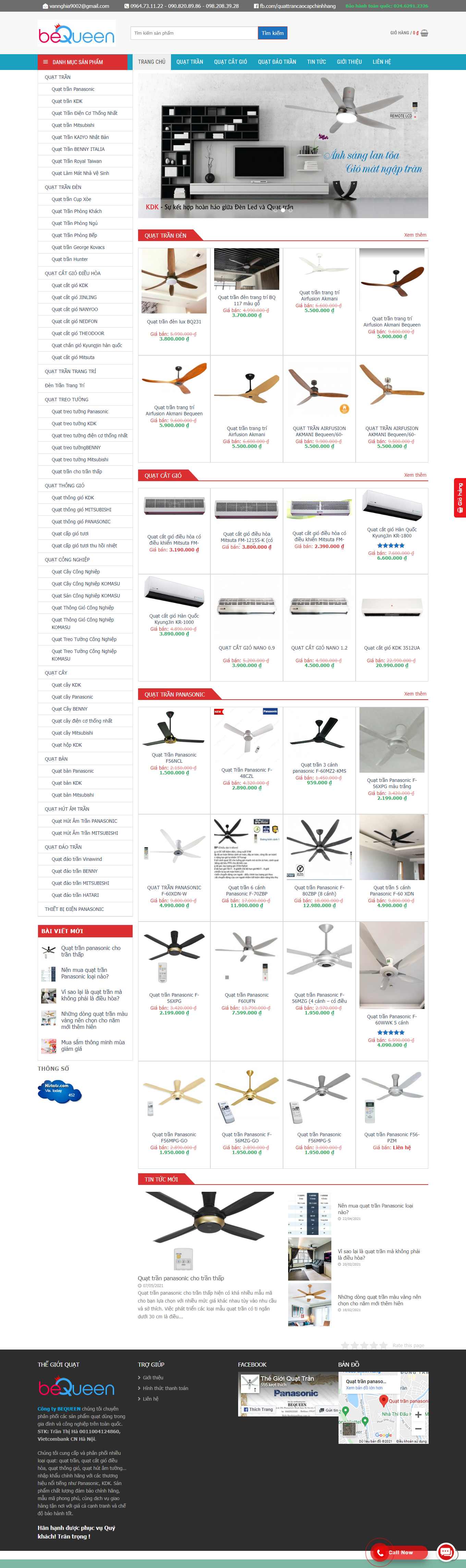 [quattranht] Thiết kế Website Web bán quạt trần - thegioiquattrancomvn