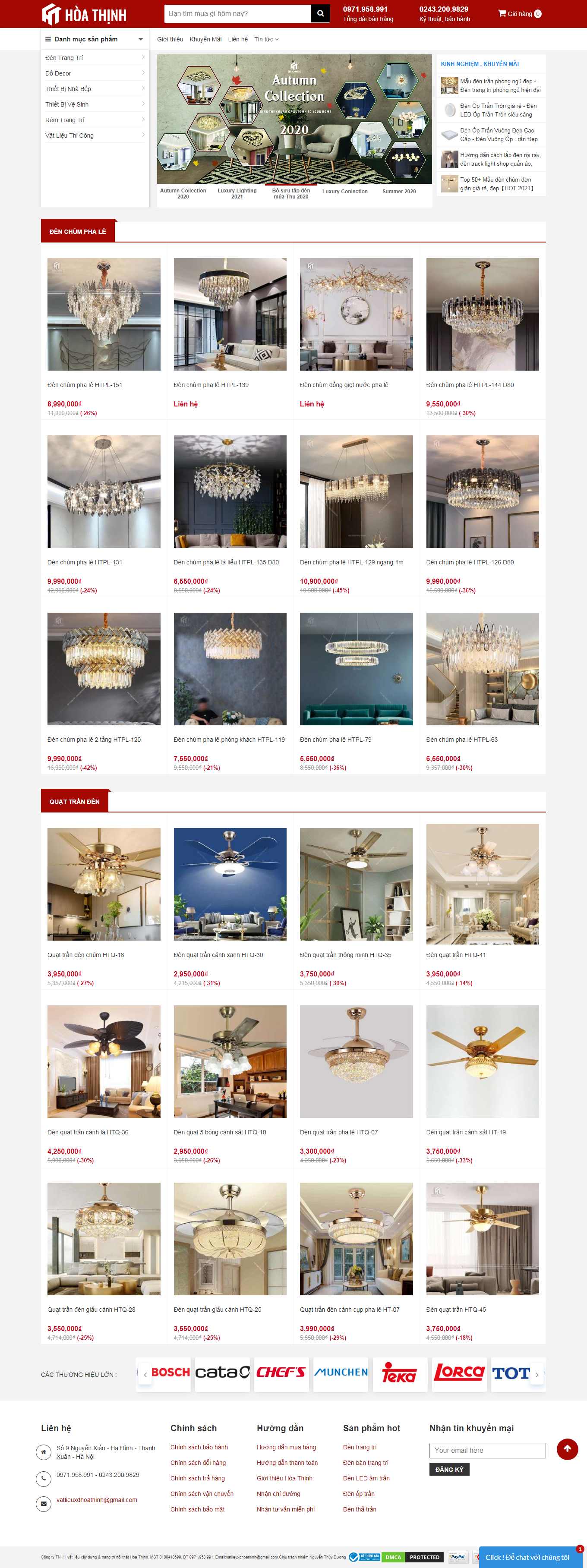 [quattranht] Thiết kế Website Web bán quạt trần - noithathoathinhcom