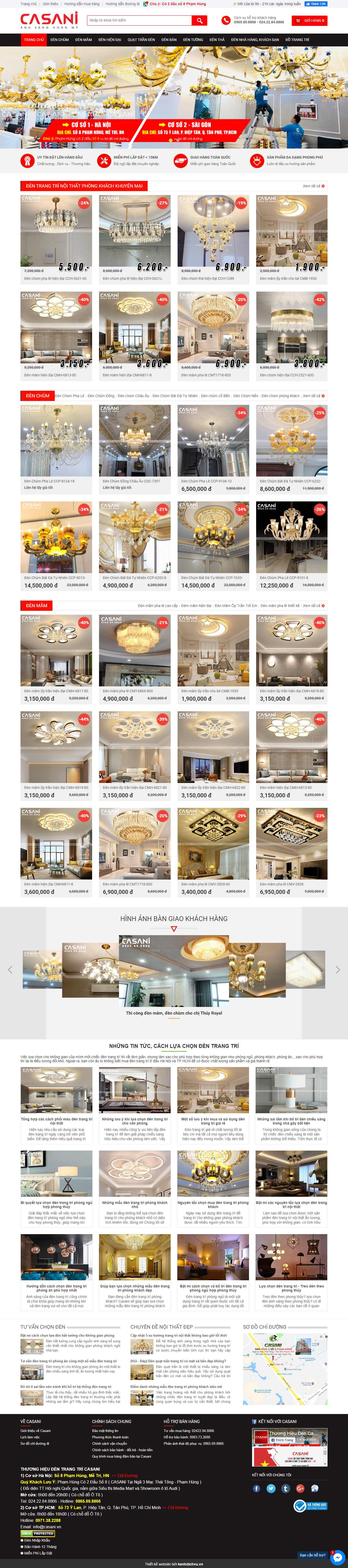 [quattranht] Thiết kế Website Web bán quạt trần - casanivn