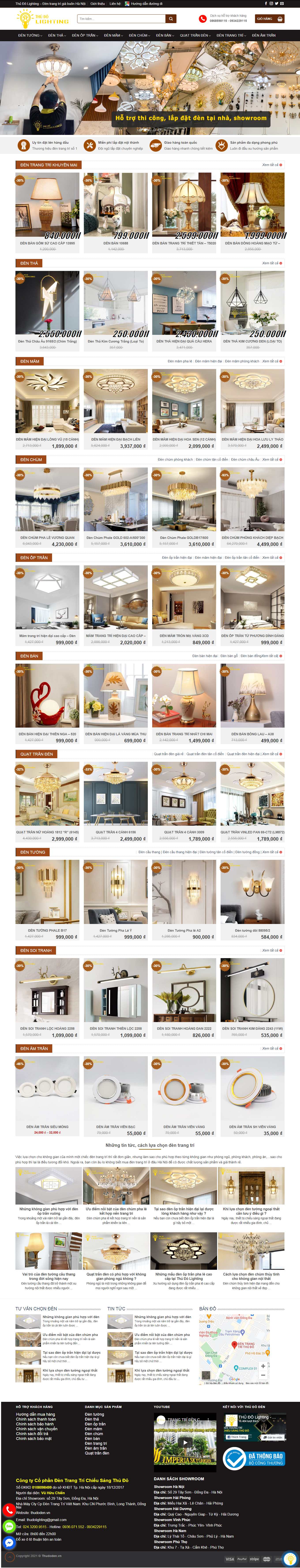 [quattranht] Thiết kế Website Web bán quạt trần - thudodenvn