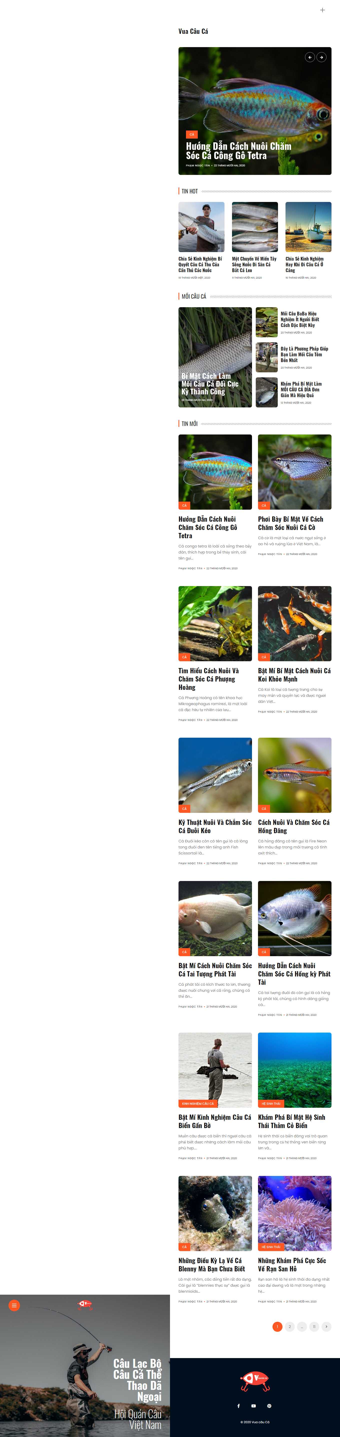 [icauca] Thiết kế Website Web bán đồ câu cá - vuacaucacom