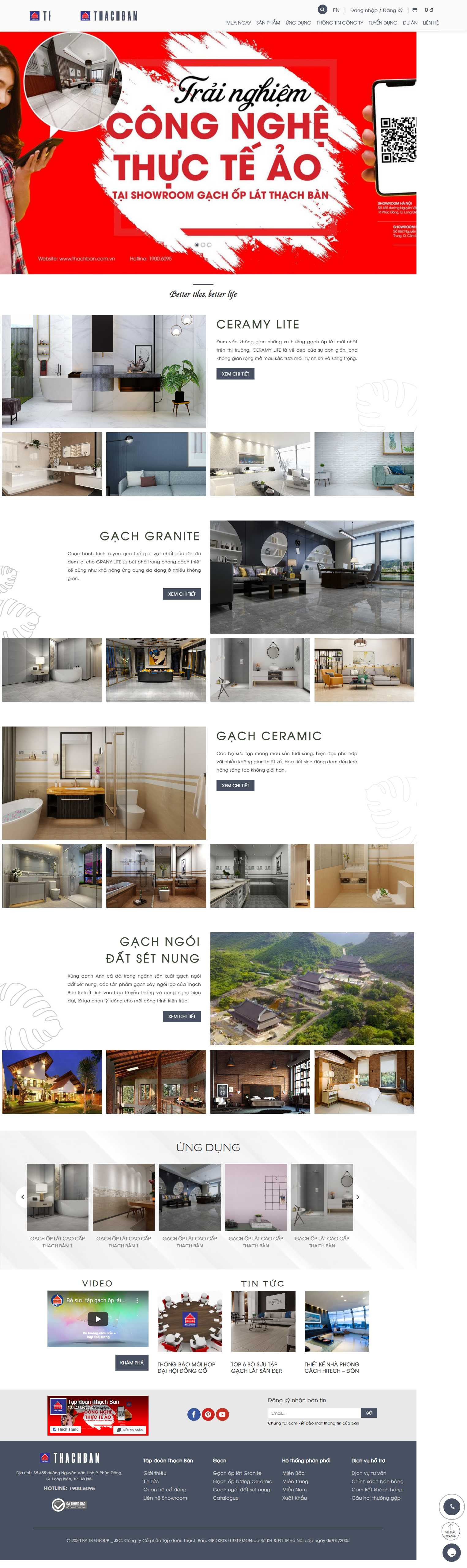 [amygrande] Thiết kế Website Web bán gạch ốp lát - thachbancomvn