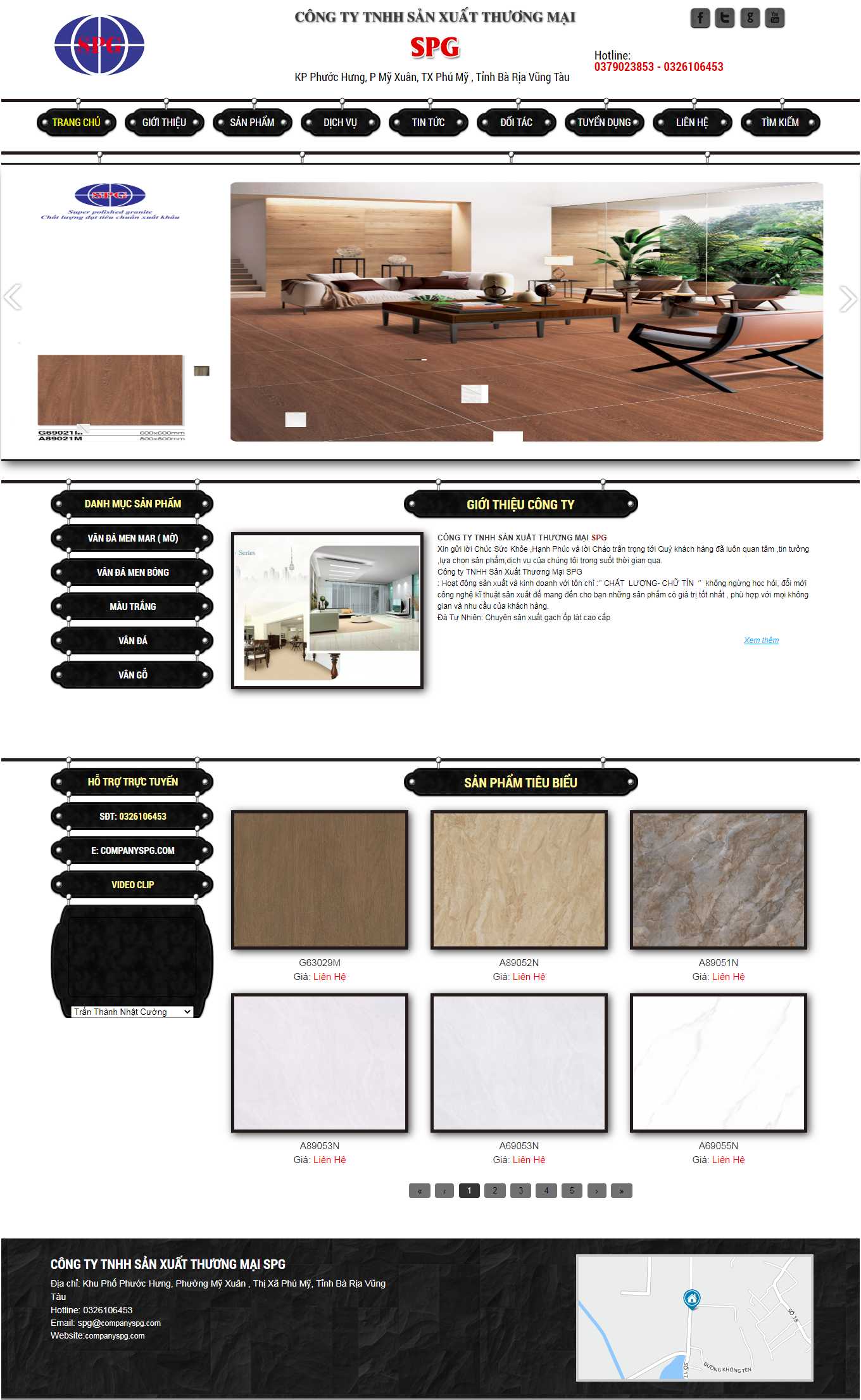 [amygrande] Thiết kế Website Web bán gạch ốp lát - companyspgcom