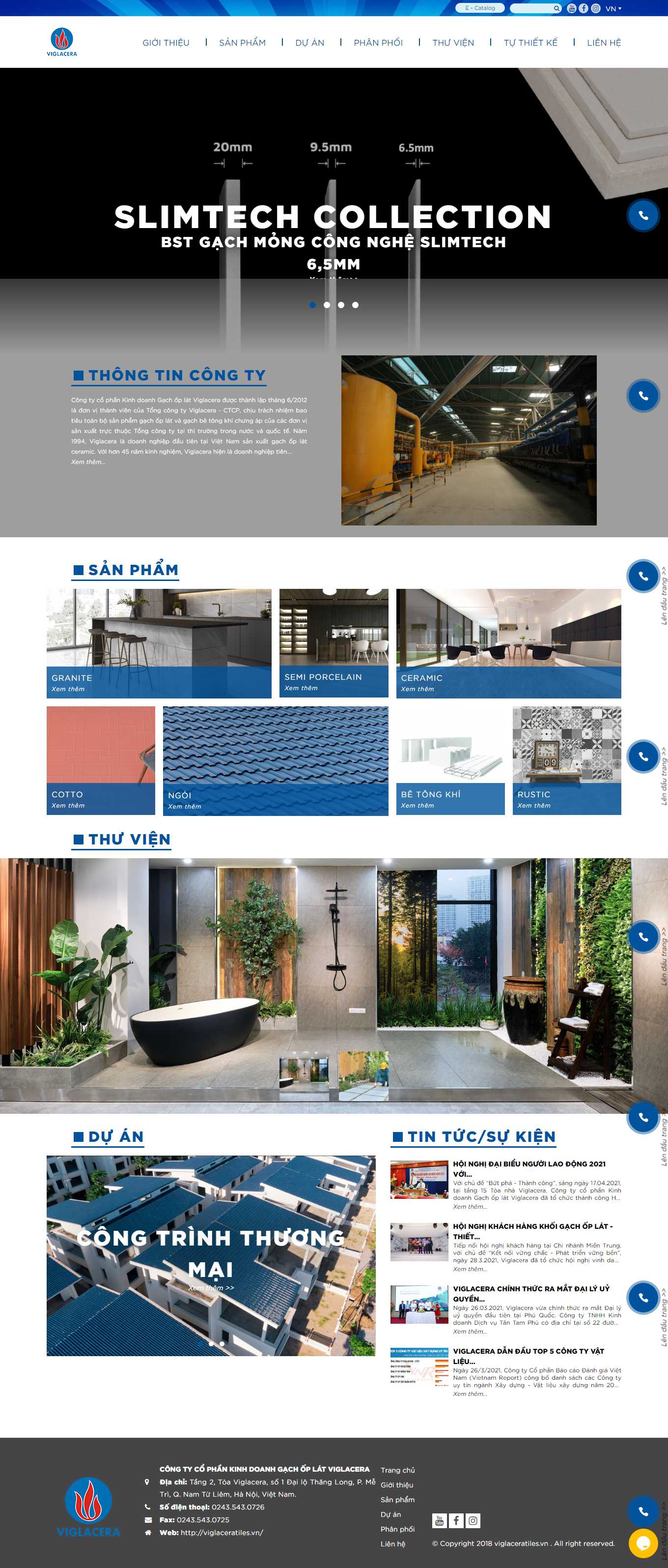 [amygrande] Thiết kế Website Web bán gạch ốp lát - viglaceratilesvn