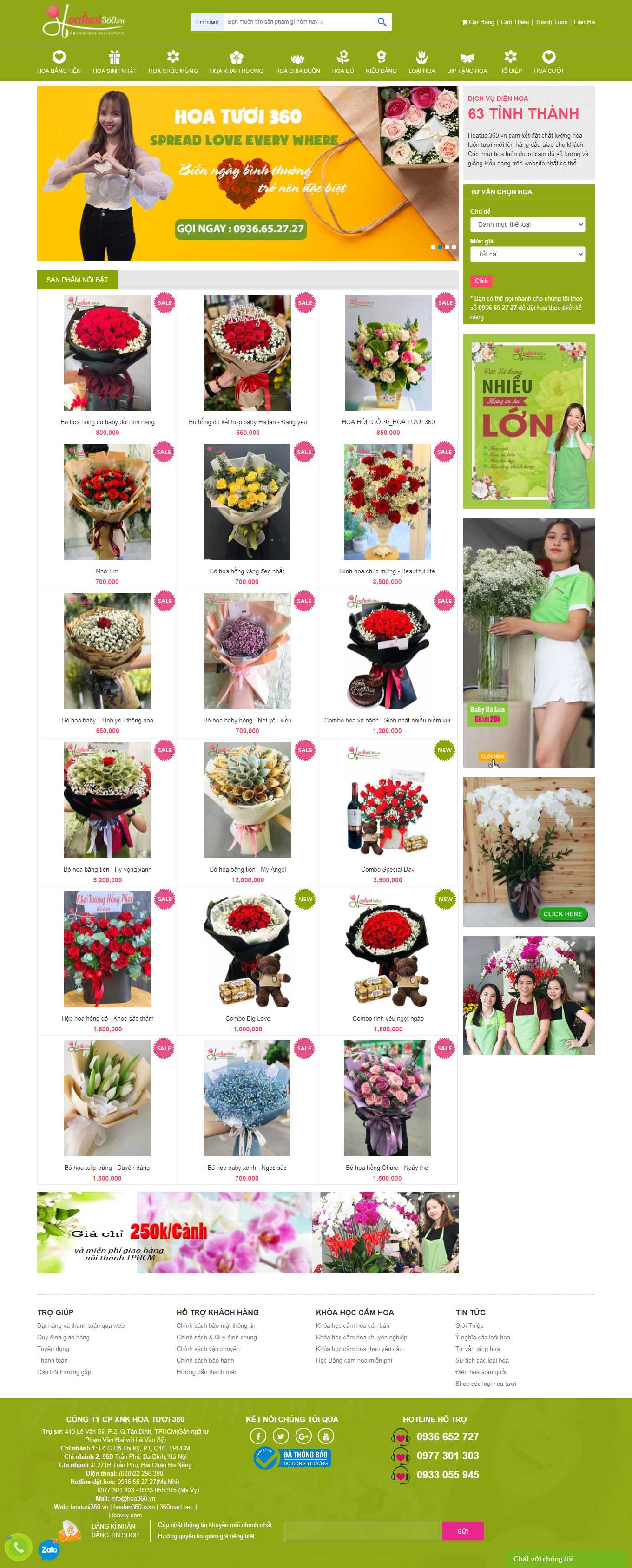 [dienhoa24gio] Thiết kế Website Web điện hoa - hoatuoi360vn
