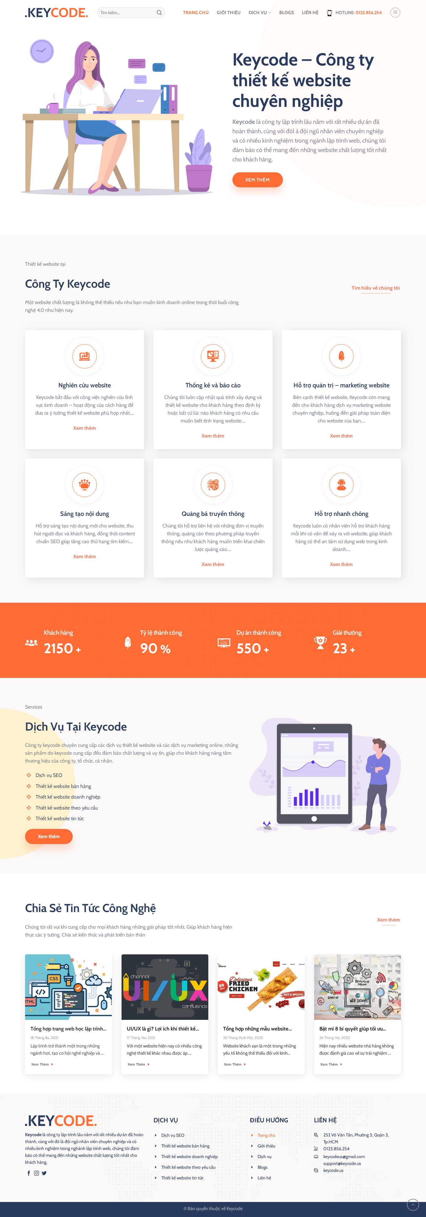 [york] Thiết kế Website Web bán khoá học online - keycodeus