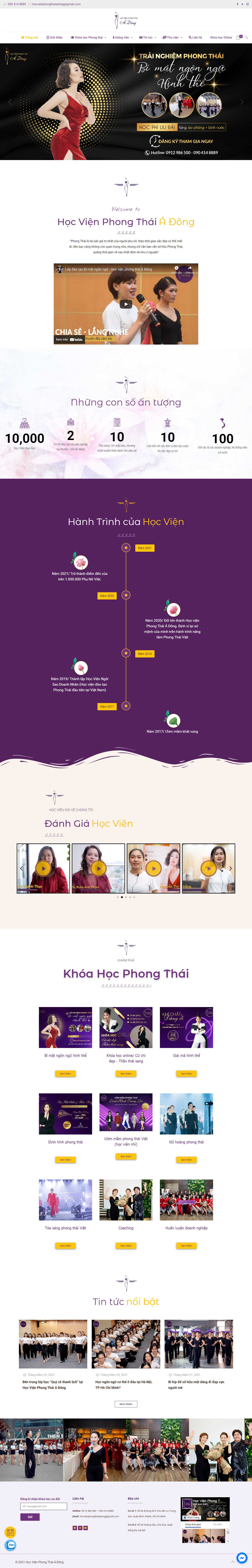 [york] Thiết kế Website Web bán khoá học online - hocvienphongthaiadongcom