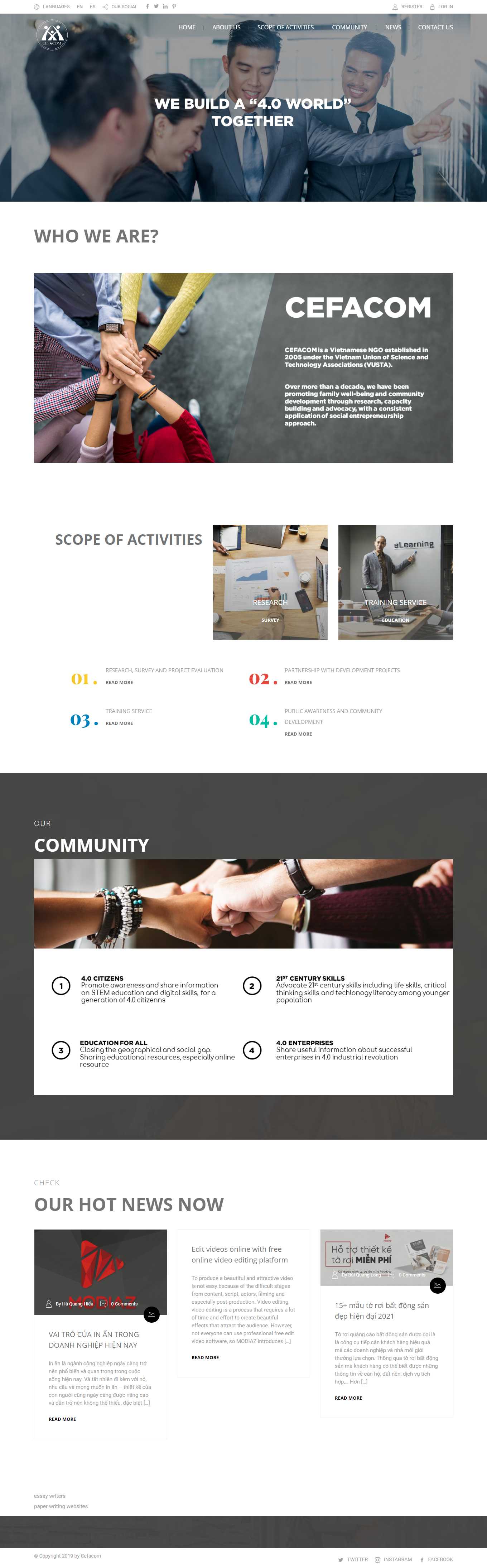 [york] Thiết kế Website Web bán khoá học online - cefacomvn