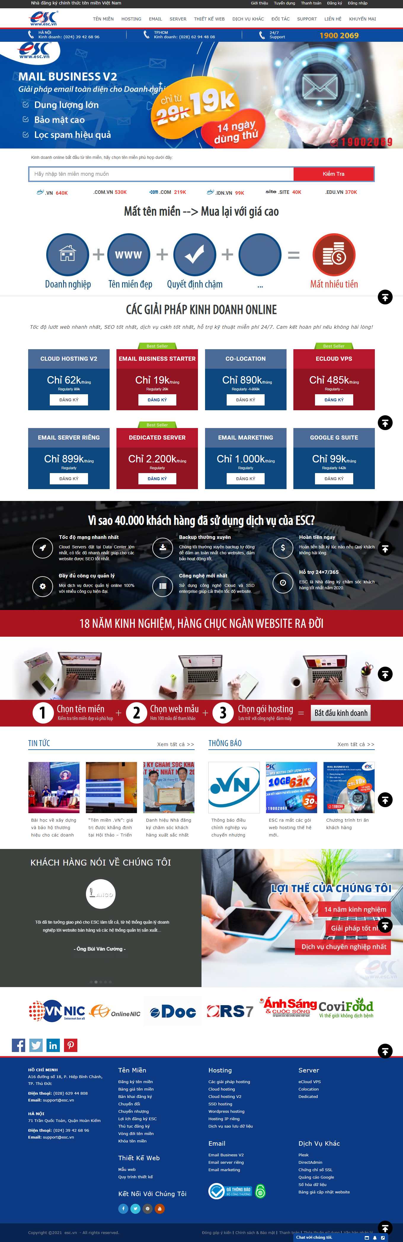 [inet] Thiết kế Website Web bán tên miền - escvn