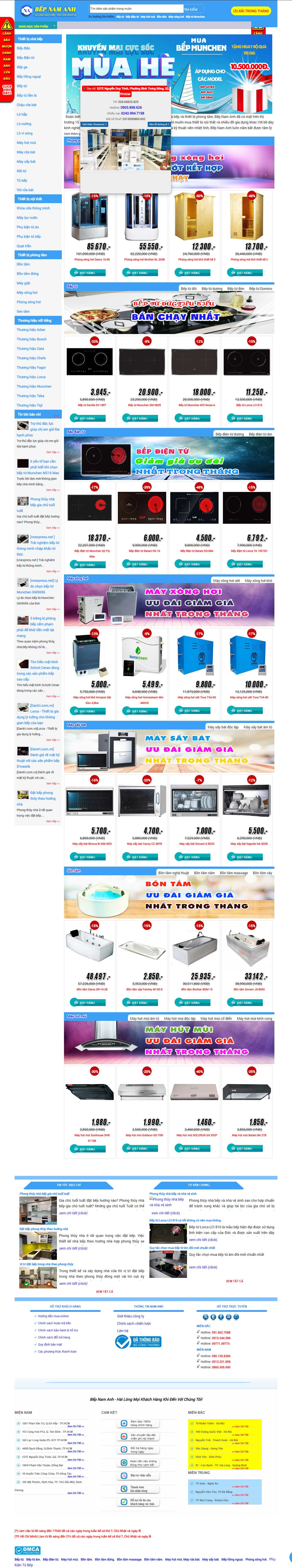 [thietbibepinox] Thiết kế Website Web bán máy rửa chén bát - bepnamanhcom