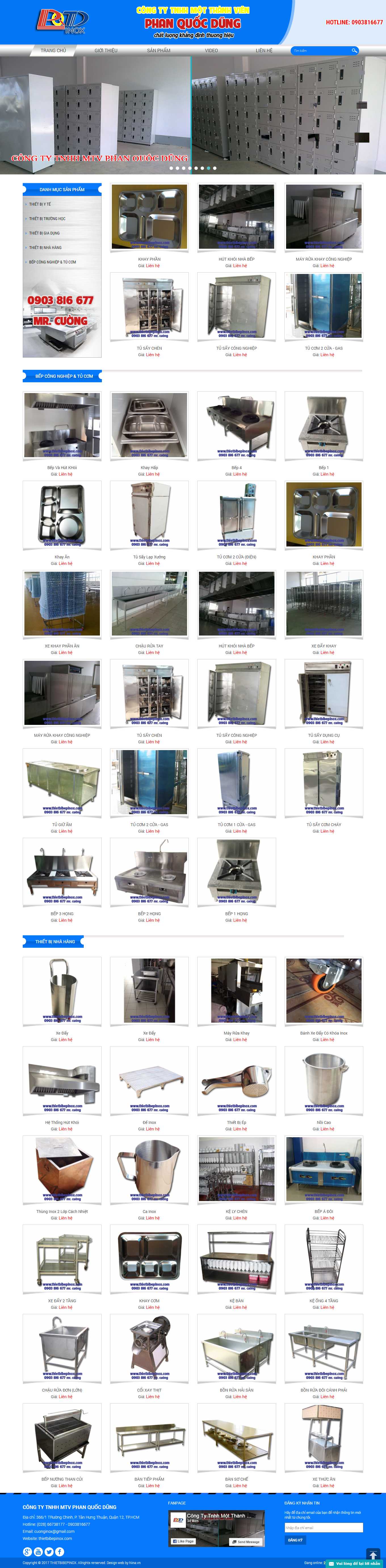 [thietbibepinox] Thiết kế Website Web bán máy rửa chén bát - thietbibepinoxcom