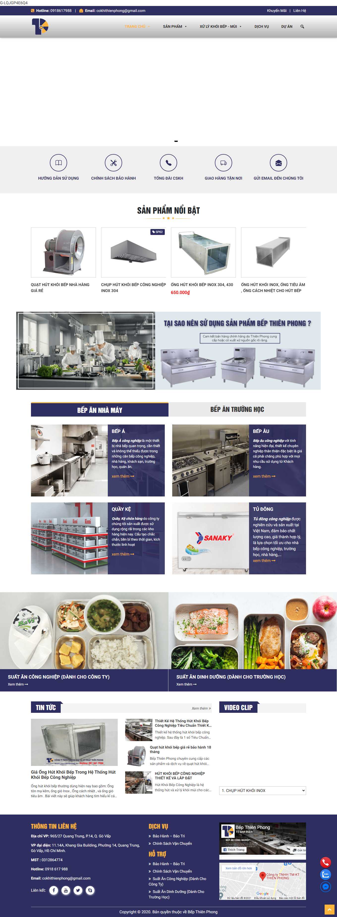 [thietbibepinox] Thiết kế Website Web bán máy rửa chén bát - bepthienphongvn