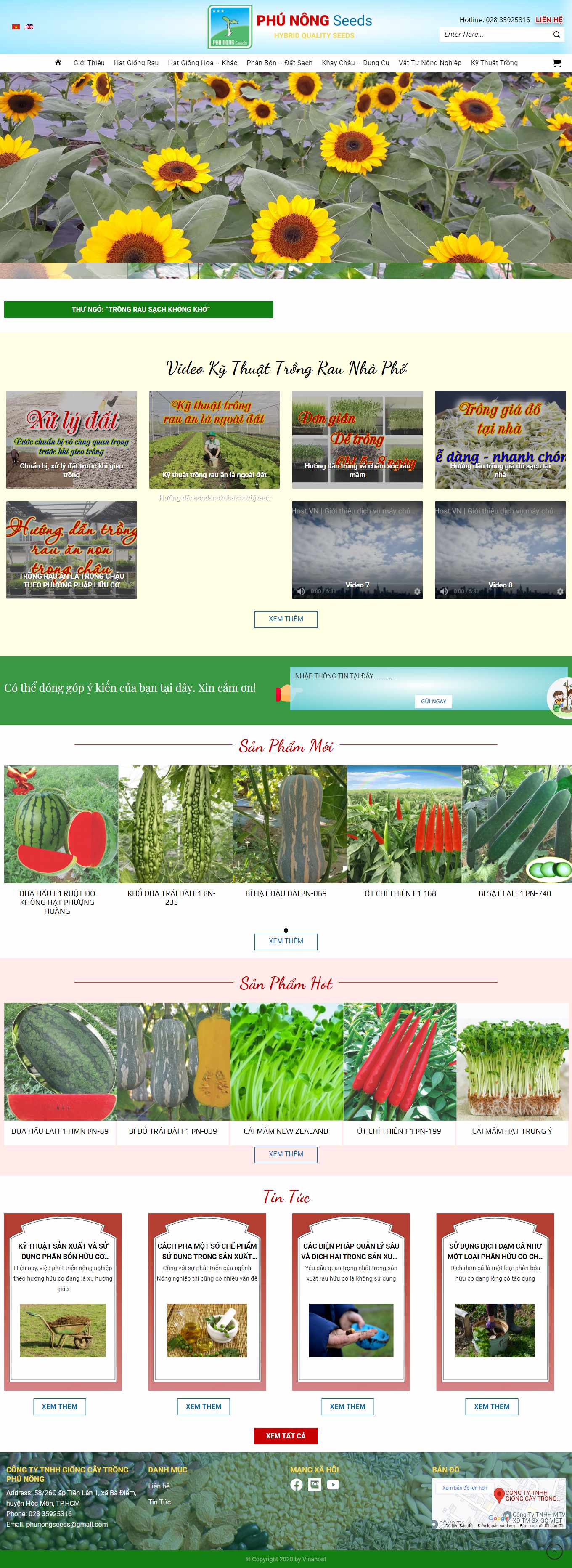 [hatgiongbansi] Thiết kế Website Web bán hạt giống cây trồng - phunongseedscom