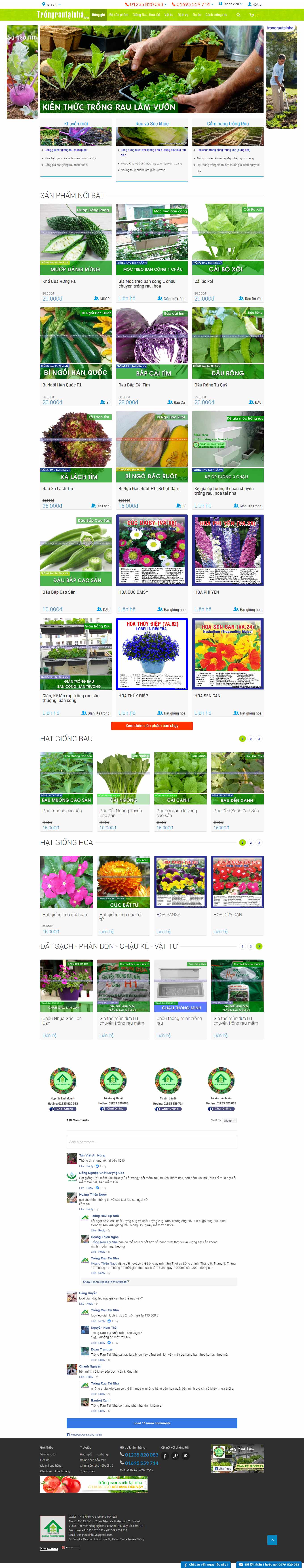 [hatgiongbansi] Thiết kế Website Web bán hạt giống cây trồng - trongrautainhavn