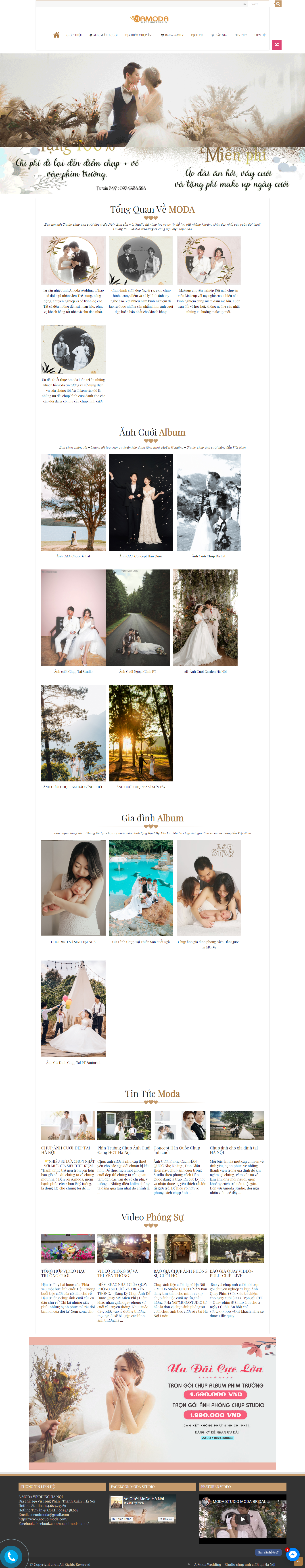 Thiết kế Website web ảnh viện áo cưới đẹp - wwwaocuoimodacom