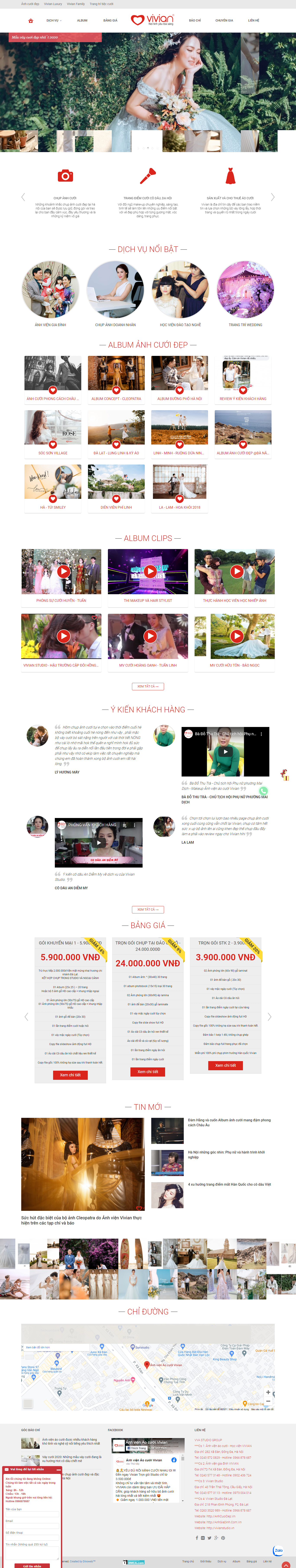 Thiết kế Website web ảnh viện áo cưới đẹp - anhcuoidepvn