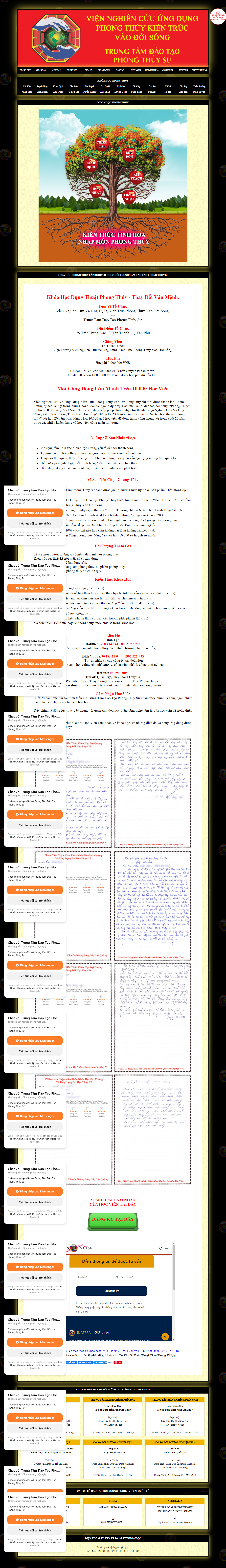 Thiết kế Website web học phong thủy - thayphongthuyvn