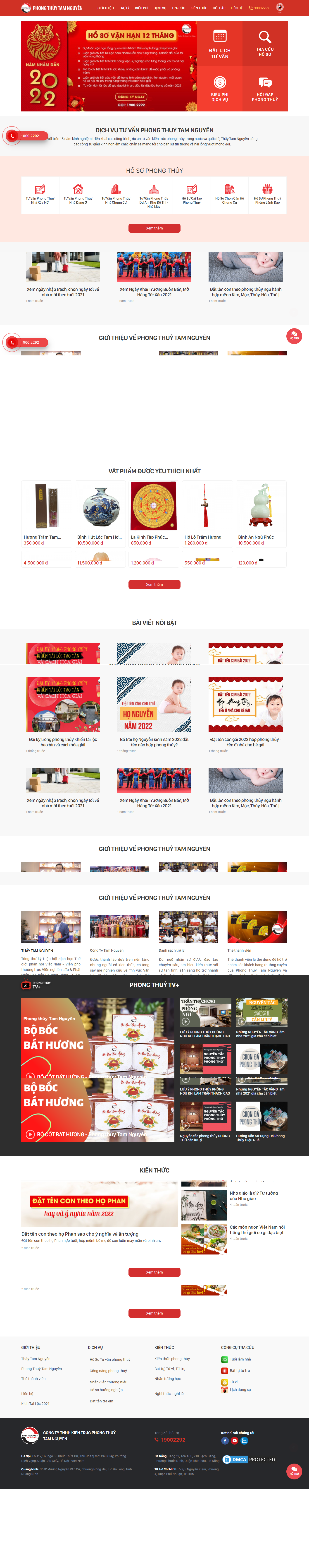 Thiết kế Website web xem phong thủy - phongthuyvuongcom