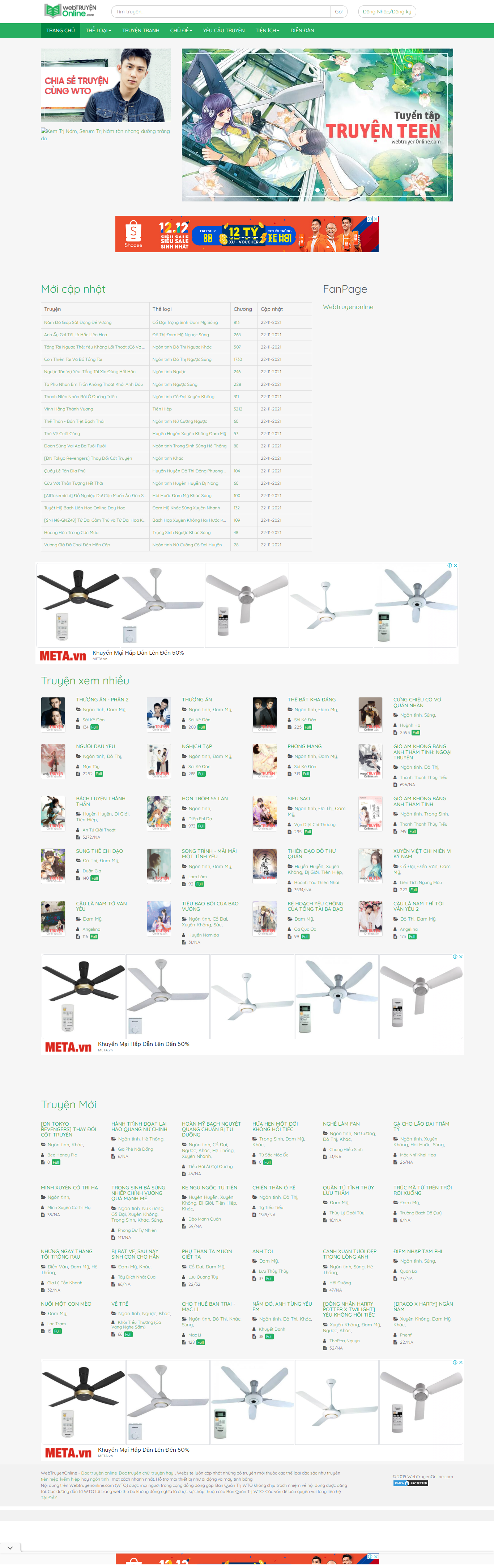 Thiết kế Website web truyện - wwwwebtruyenonlinenet