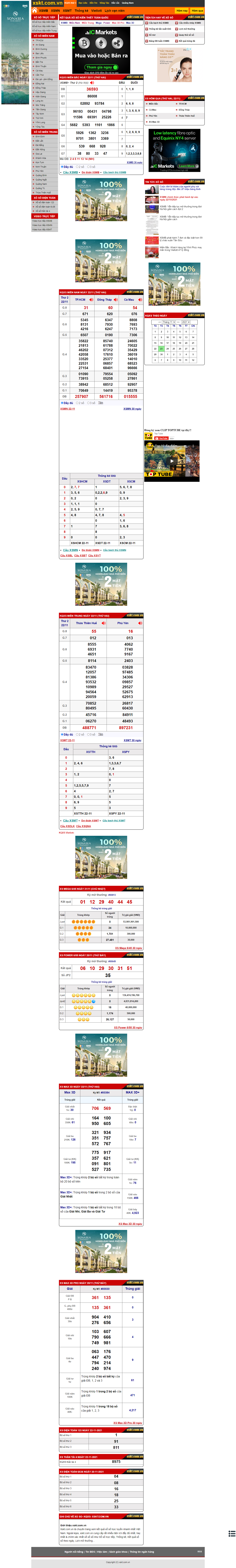 Thiết kế Website web XSMN - xsktcomvn