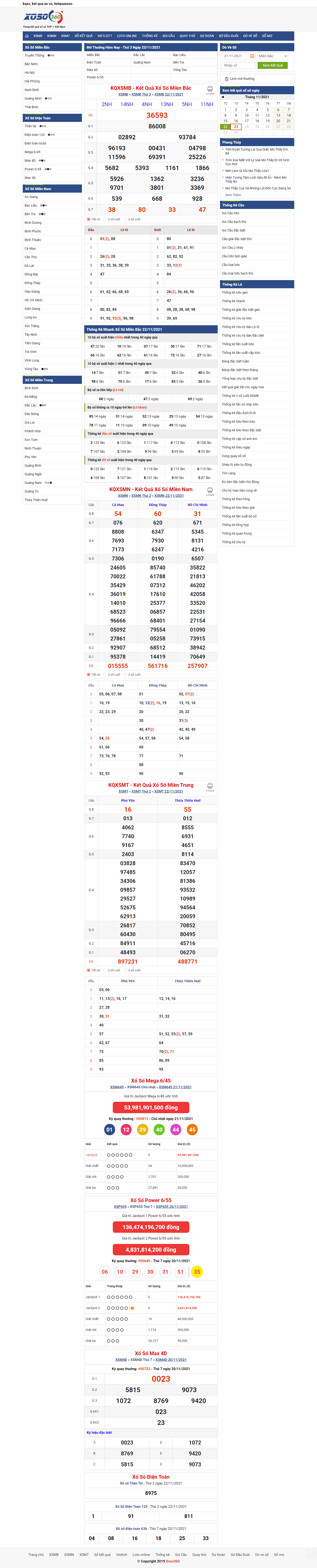 Thiết kế Website web Kqxs - xoso360com