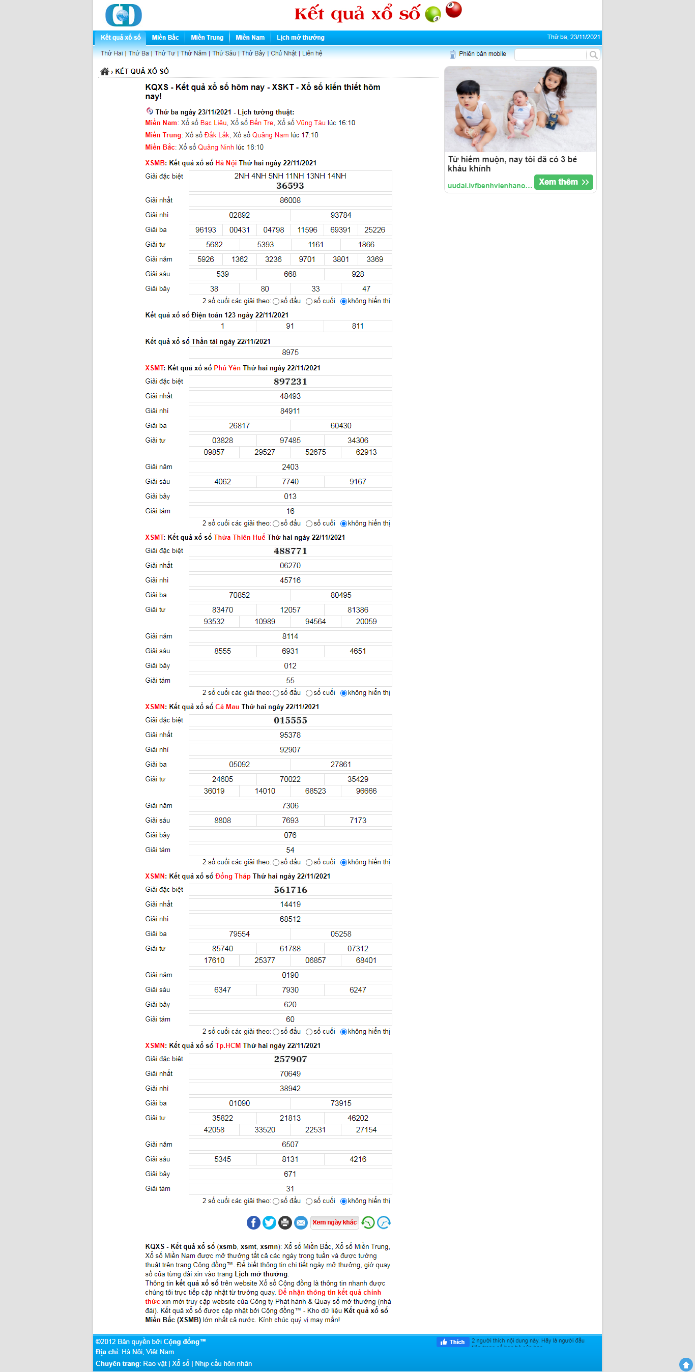 Thiết kế Website web Kqxs - xosocongdongvn