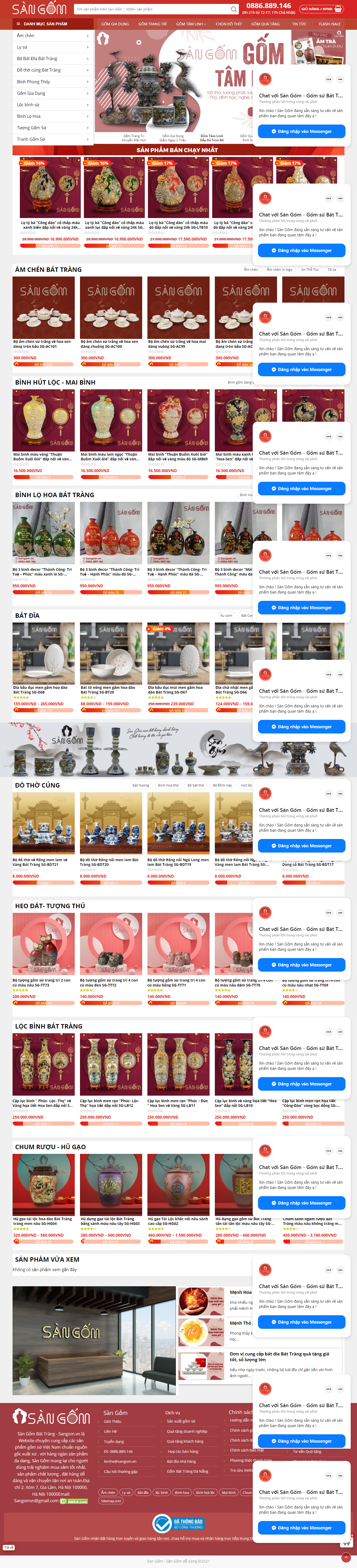 Thiết kế Website web bán bát đũa - sangomvn