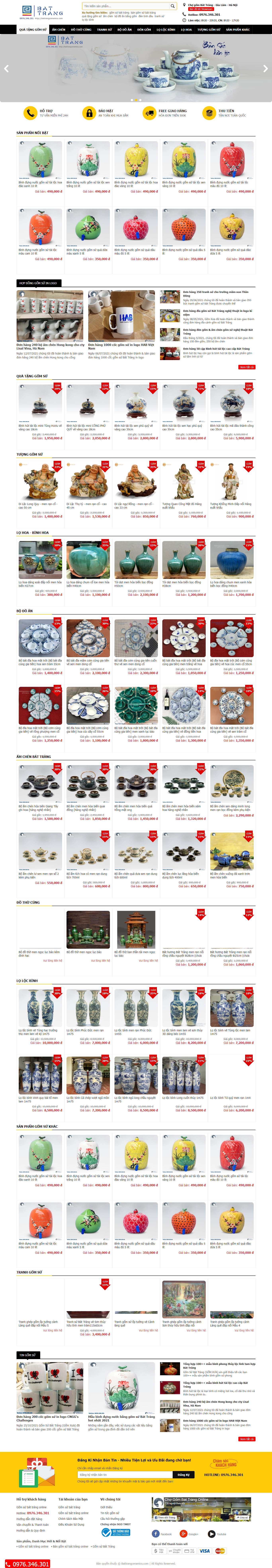 Thiết kế Website web bán bát đũa - battrangceramicscom