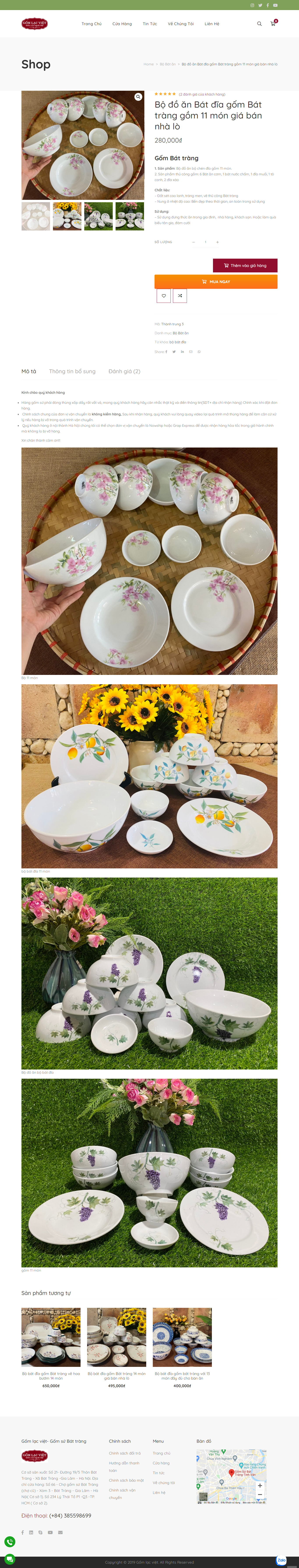 Thiết kế Website web bán bát đũa - gomlacvietcom