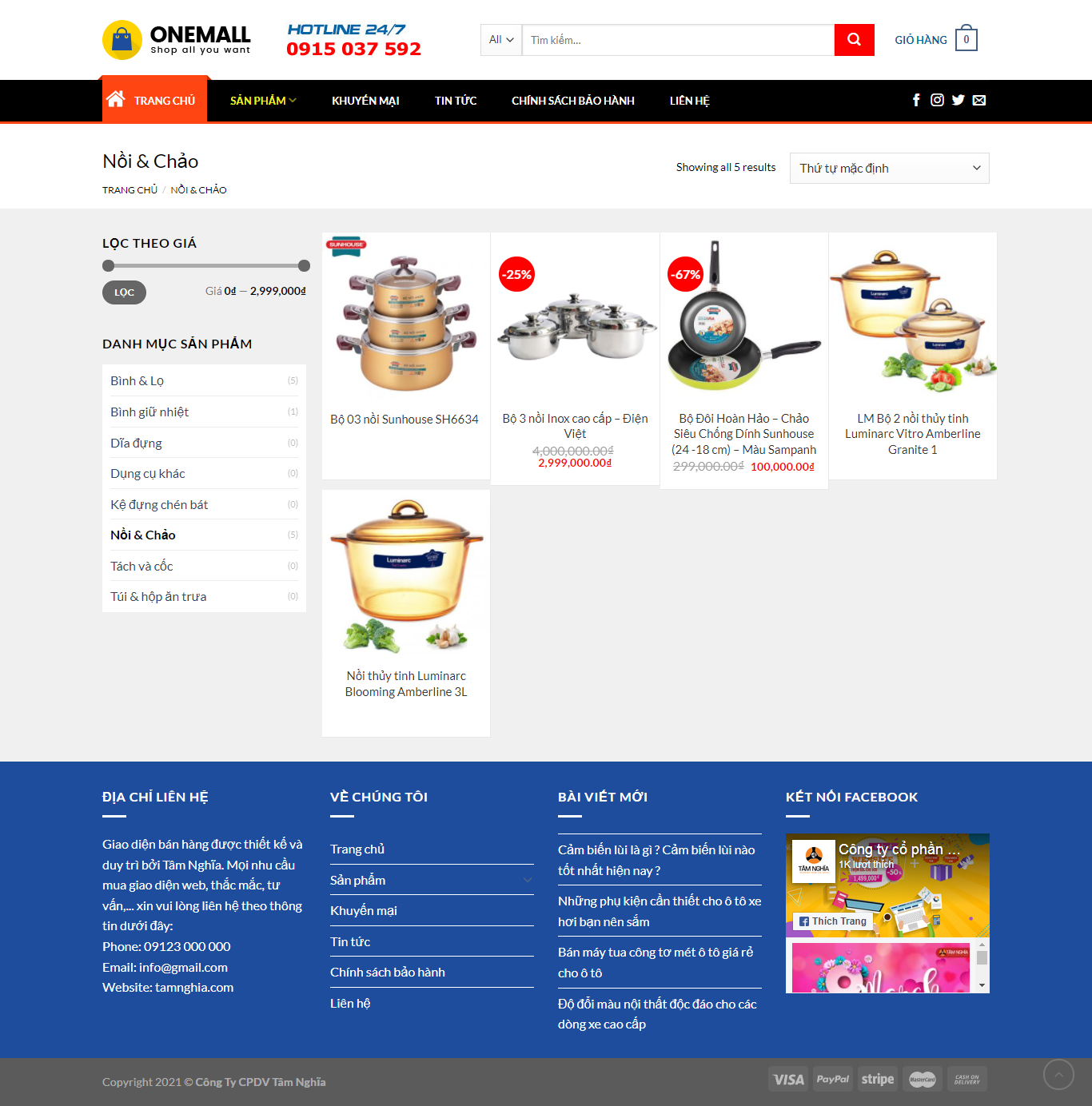 Thiết kế Website web bán nồi - diengiadung03khoweb24hcom