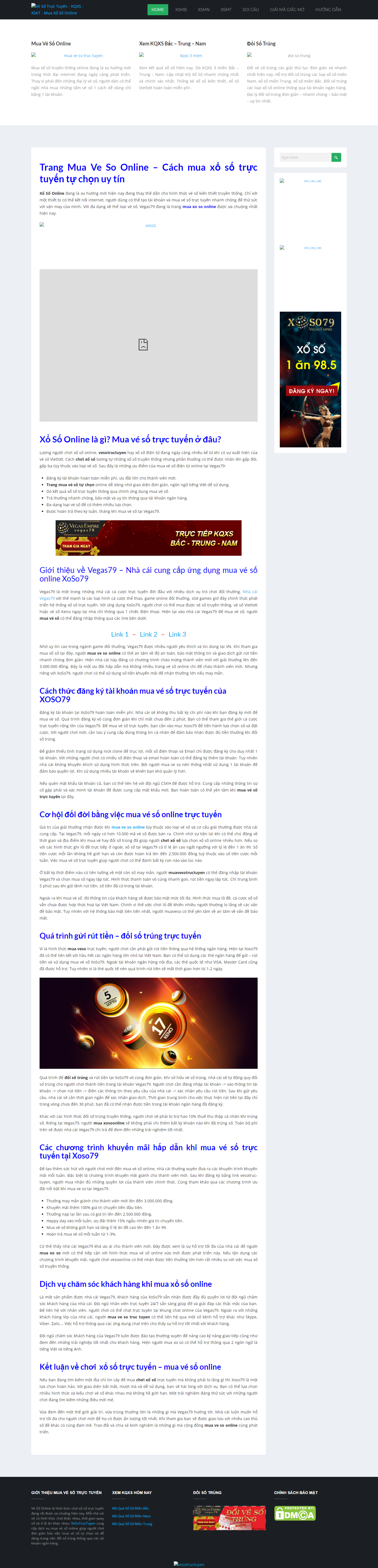 Thiết kế Website web xổ số trực tiếp - wwwvesotructuyennet