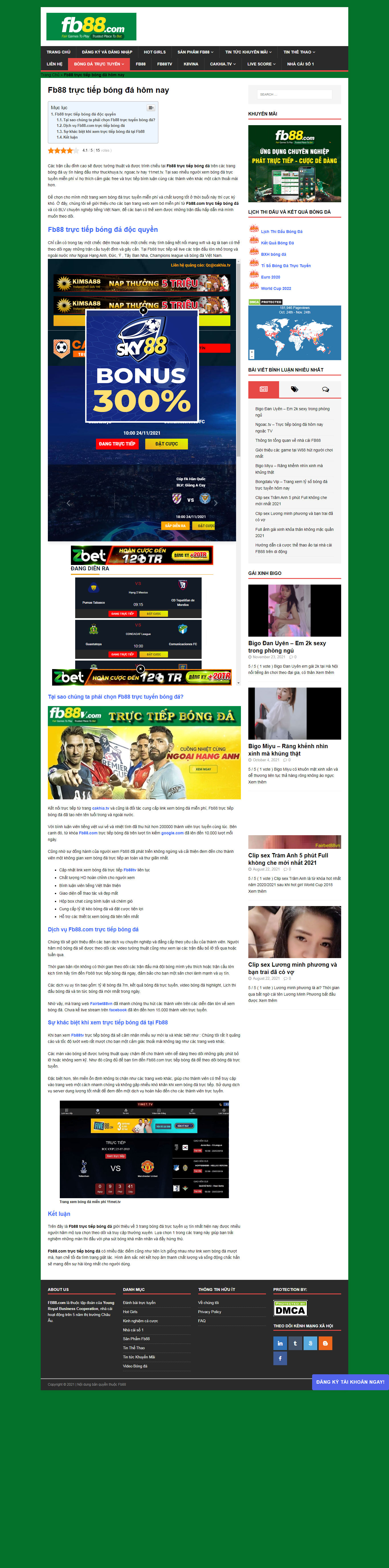 Thiết kế Website web trực tuyến bóng đá - fairbet88vncom