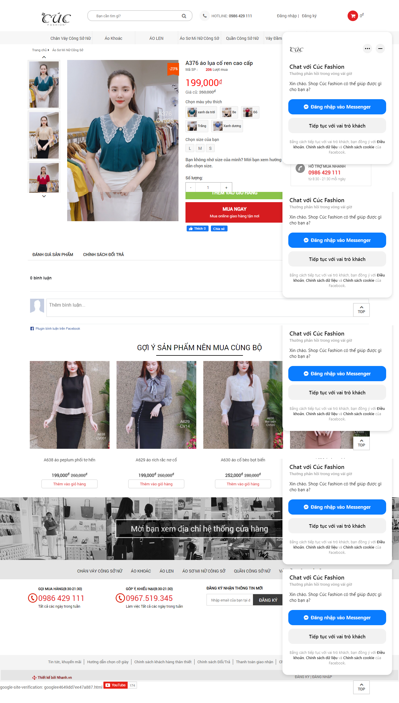 Thiết kế Website web áo lụa - cucfashionvn