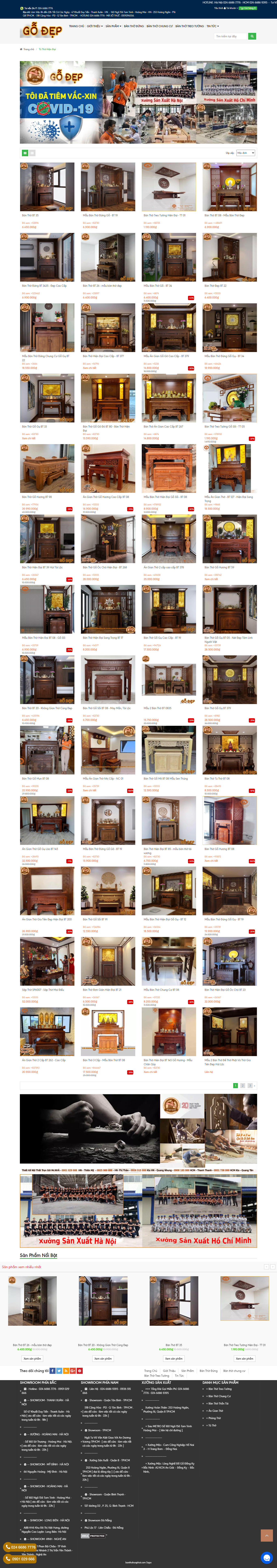 Thiết kế Website web bán kệ bàn thờ - wwwbanthohoaphatcom