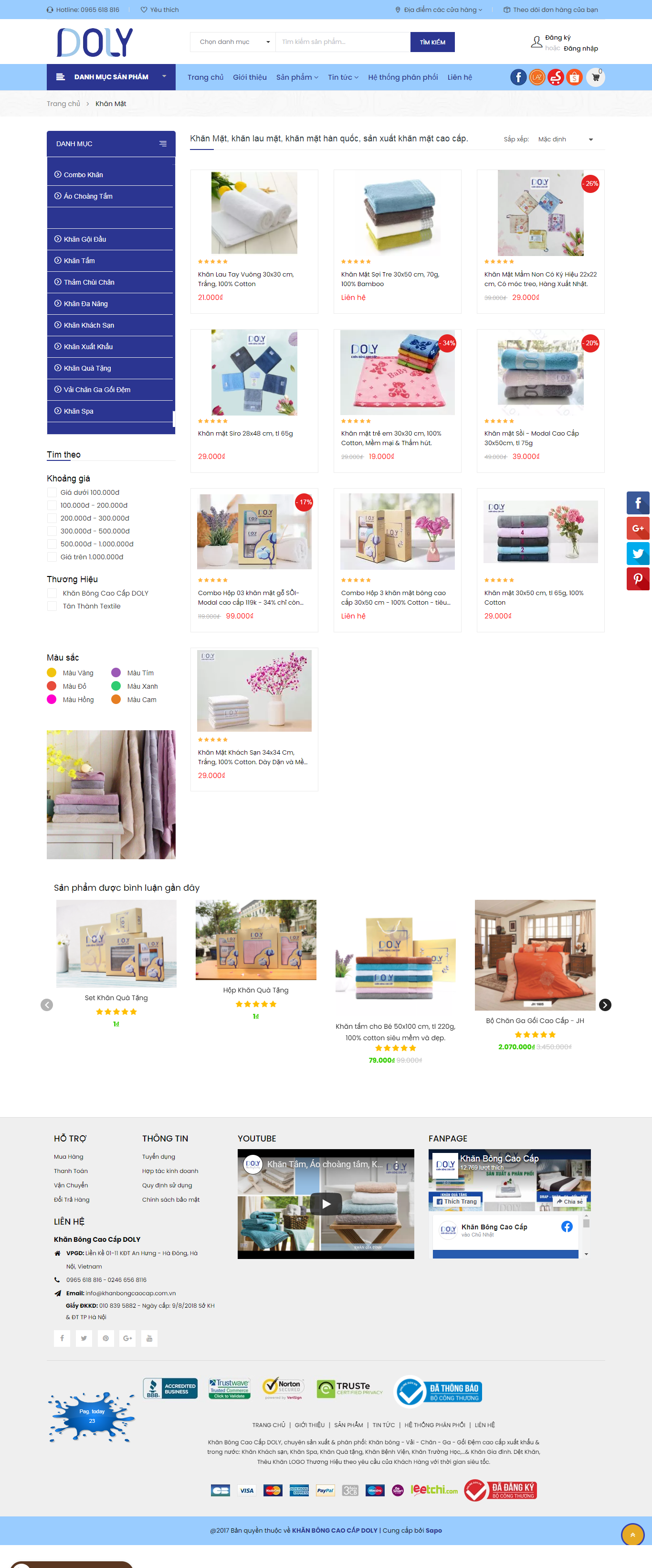 Thiết kế Website web khăn bông - wwwkhanbongcaocapcomvn