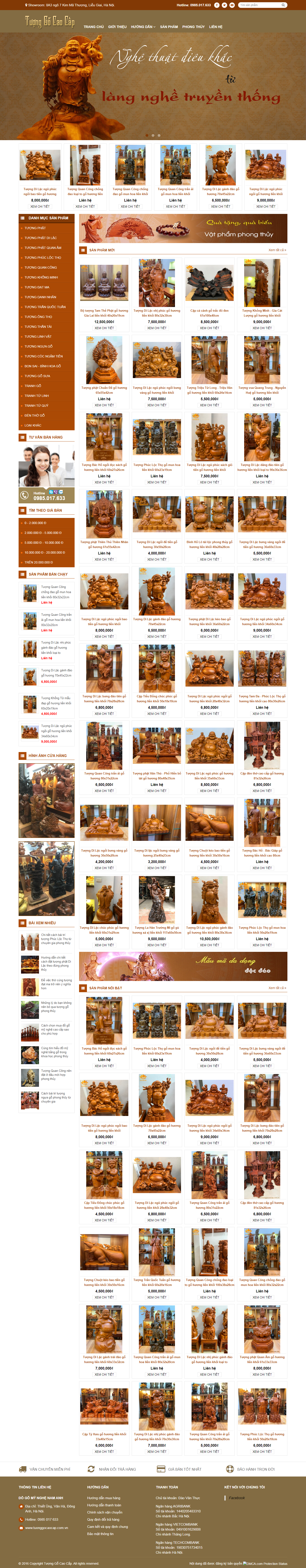 Thiết kế Website web tạc tượng gỗ - tuonggocaocapcomvn